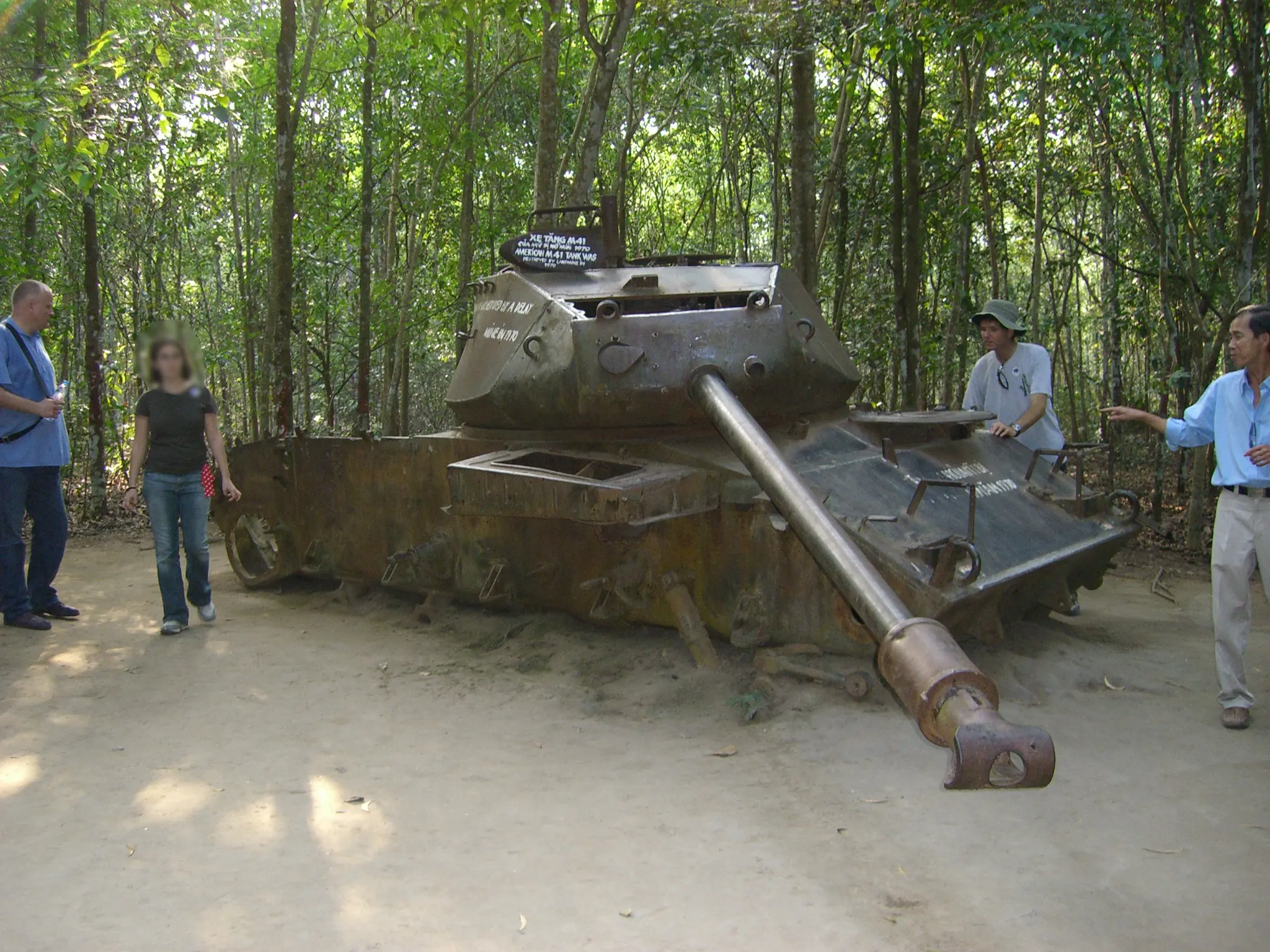 2007 Jan - American M41 Walker Bulldog Light Tank at Cu Chi Tunnels - Ho Chi Minh